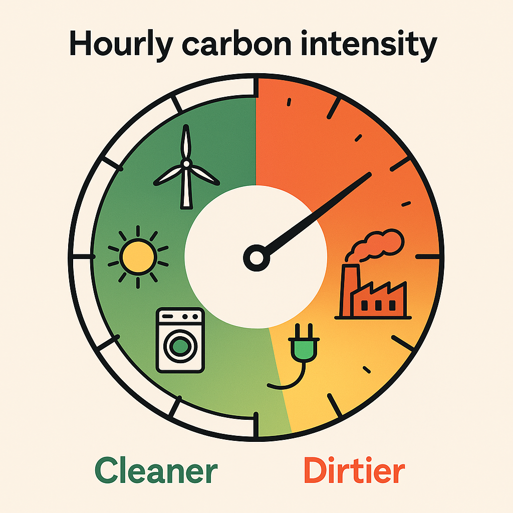 Hourly carbon intensity: Cleaner and dirtier hours on the grid